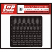 TD23041 1/12 탑스튜디오 Top Studio 경주용 오토바이 원형 너트 디테일 Round Nuts Photoetch Set (0.6mm - 1.3mm) 타미야 프라모델 적