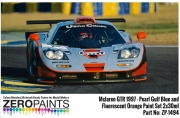 DZ005 Zero Paints 멕라렌 Mclaren F1 GTR 1997 Pearl Gulf Blue and Fluorescent Orange Paint Set 2x30ml