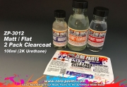 DZ075 무광 우레탄 클리어 세트 (클리어+신너+하드너) Zero Paints MATT/ FLAT 2 Pack Clearcoat 100ml (2K Urethane) - ZP-3012
