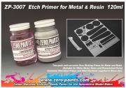 DZ086 메탈 레진 프라이머 (메탈 프라이머 60ml + 하드너 60ml) Zero Paints Etch Primer for Metal/Resin 120ml - ZP-3007