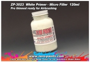 DZ088 화이트 프라이머 서페이서 Zero Paints White Airbrushing Primer/Micro Filler 120ml - ZP-3023