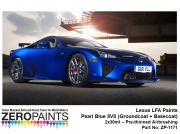 DZ119 Zero Paints 렉서스 Lexus LFA Paints Pearl Blue 8V8 (2x30ml Groundcoat + Basecoat)