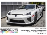 DZ120 Zero Paints 렉서스 Lexus LFA Paints Pearl White 077 (2x30ml Groundcoat + Basecoat)