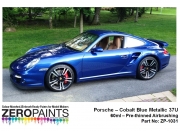 DZ185 Zero Paints 포르쉐 코발트 블루 메탈릭 Porsche Cobalt Blue Metallic 37U 60ml