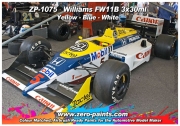 DZ226 Zero Paints 윌리엄스 Williams FW11B Blue/Yellow Paint Set 3x30ml