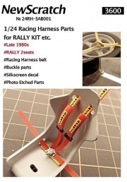 24RH-SAB001 1/24 Racing Harness Parts for Rally kit 2 Seats available NewScratch for Various kit