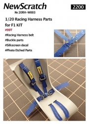 20RH-W003 1/20 Racing Harness Parts for Lotus 99T and more NewScratch