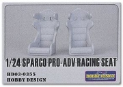 HD03-0355 1/24 Sparco PRO-ADV Racing Seat(Resin+PE+Decals) Hobby Design