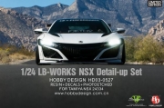 HD03-0527 1/24 LB-Works Honda NSX Wide Body Kit For Tamiya NSX 24334 (Resin+MetalWheels+PE+Decals+Me