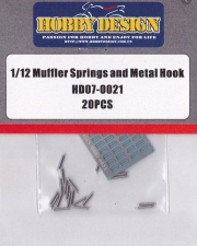 HD07-0021 1/12 Muffler Springs and Metal Hook Hobby Design