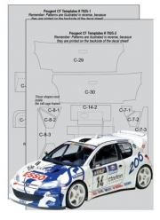 SM7025 Peugeot 206 WRC (for Tamiya sku#: 24221)
