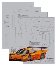 SM7142 McLaren F1 GTR 1997 Full Carbon Jacket (for Aoshima 007495)