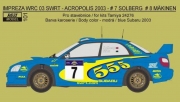 0101 Decal – Subaru Impreza WRC -SWRT Rally Acropolis 2003 – „555“ Reji Model 1/24.