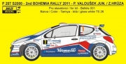 0174 Decal - Peugeot 207 S2000 "Delimax" Bohemia Rally 2011 Reji Model 1/24.