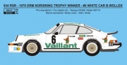 0212 Decal – Porsche 934 - 1976 #6 Norisring Trophy winner - B.Wollek Reji Model 1/24.