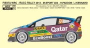 0232 Decal – Ford Fiesta WRC - RACC Catalunya rallye 2013 # 22 Paddon / Kennard Reji Model 1/24.