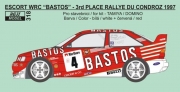 0318 Transkit – Ford Escort WRC - Bastos rally team - Rally du Condroz 1997 Reji Model 1/24.