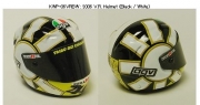 KWP-06VRBW 1/12 2006 V.R. Helmet (Black / White) Resin & Decal K's Workshop