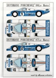 D763 1/24 Porsche 962 '86&87 LM Winner Decal [D763]