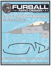 48-062 1/48 F-16C Canopy Seals (Tamiya) Decal