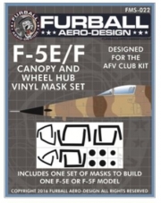 FMS-022 1/48 F-5E/F Vinyl mask Set for the AFV CLUB Kit MASK SETS