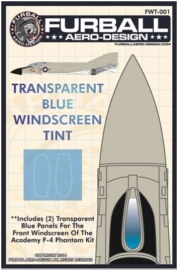 FWT48-001 1/48 F-4 Blue Winscreen Tint Film for the Academy or ZM Kit WINDSCREEN TINTS
