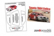 DZ594 1:24 Toyota Celica TA64 Rally Pre Cut Window Painting Masks (Beemax) ZD-WM-0058