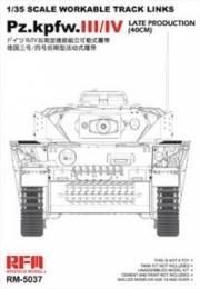 RM5037 1/35 Workable Tracks for Pz.Kpfw.III/IV Late Production (40cm) RFM Rye Field Model