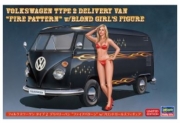 52264 1/24 SP464 Volkswagen Type 2 Delivery Van Fire Pattern Blond Girls Limited Edition