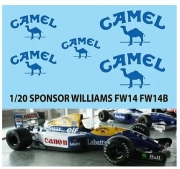 [사전 예약 ~1/23일] TBD73 1/20 Camel Decal For Williams FW14 FW15 TBD73 TB Decals