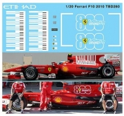 TBD260 1/20 Ferrari F10 2010 Barcode & 800 Grand Prix F1 Decals TB Decal TBD260 TB Decals