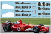 [사전 예약 ~1/23일] TBD368 1/24 Ferrari F2005 Schumacher Barrichello Missing Sponsor Decals TB Decal TBD368 TB Decals