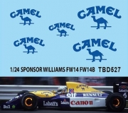 [사전 예약 ~1/23일] TBD527 1/24 Camel Decals For Williams FW14 FW14B FW15 FW15C DECALS TB DECAL TBD527 TB Decals