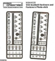 MSMA029 1/24 Seatbelt Hardware and Fasteners Photo-etch