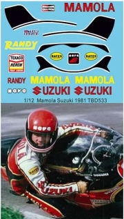 [사전 예약 ~1/23일] TBD533 1/12 Randy Mamola Rider Figure Race Suit Suzuki 1981 TBD533