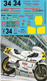 [사전 예약 ~1/23일] TBD543 1/12 Decals Honda NS500 Team Italia F. Biliotti Decal TBD543