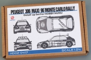 HD02-0417 1/24 Peugeot 306 Maxi 96\' Monte Carlo Rally Detail-UP Set For Hobby NUNU （PE+Metal parts+